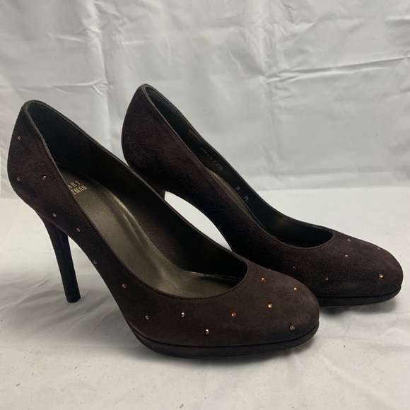NWD Dotsnice Stuart Weitzman 8 M brown cola suede - Picture 7 of 8